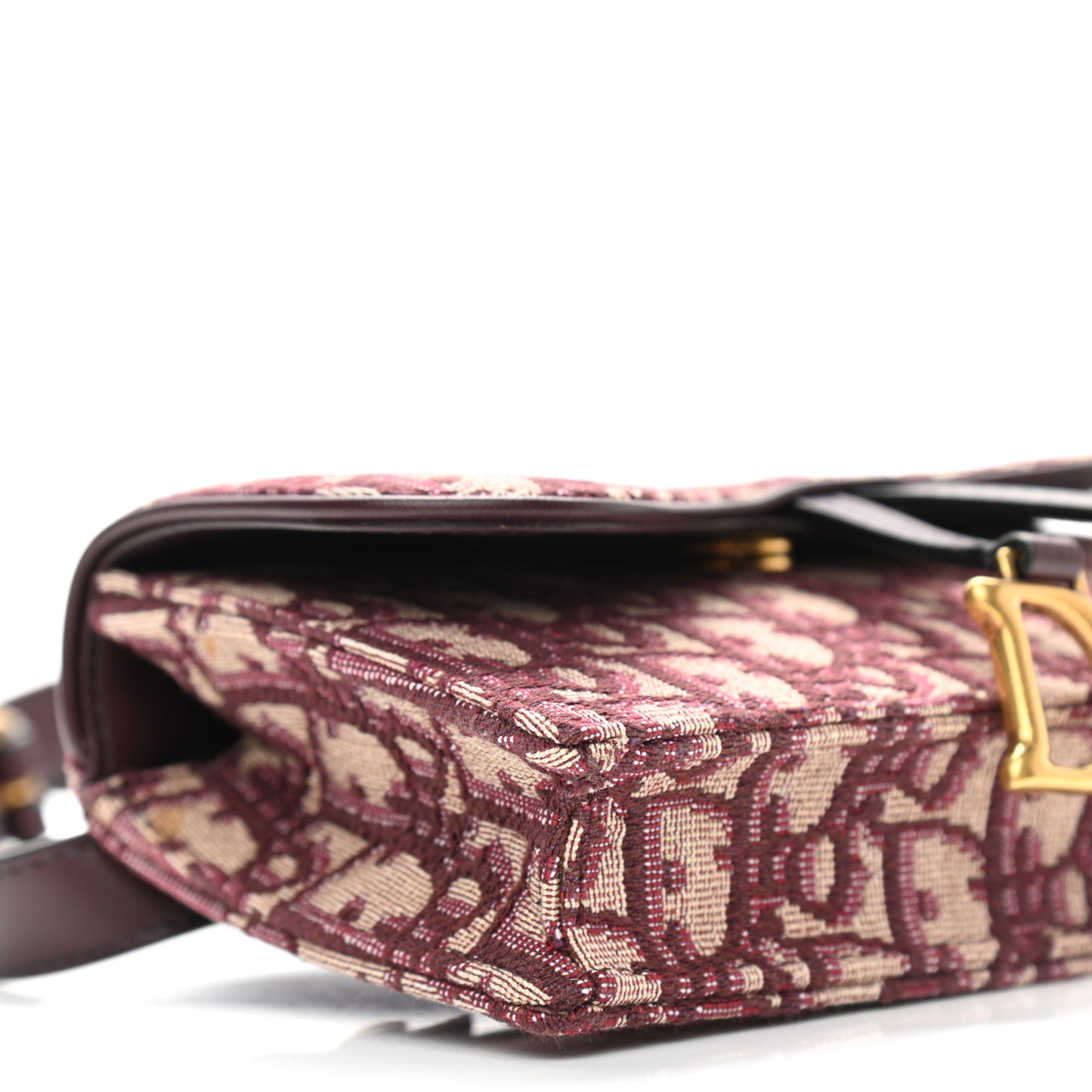 Oblique Saddle Belt Bag Bordeaux