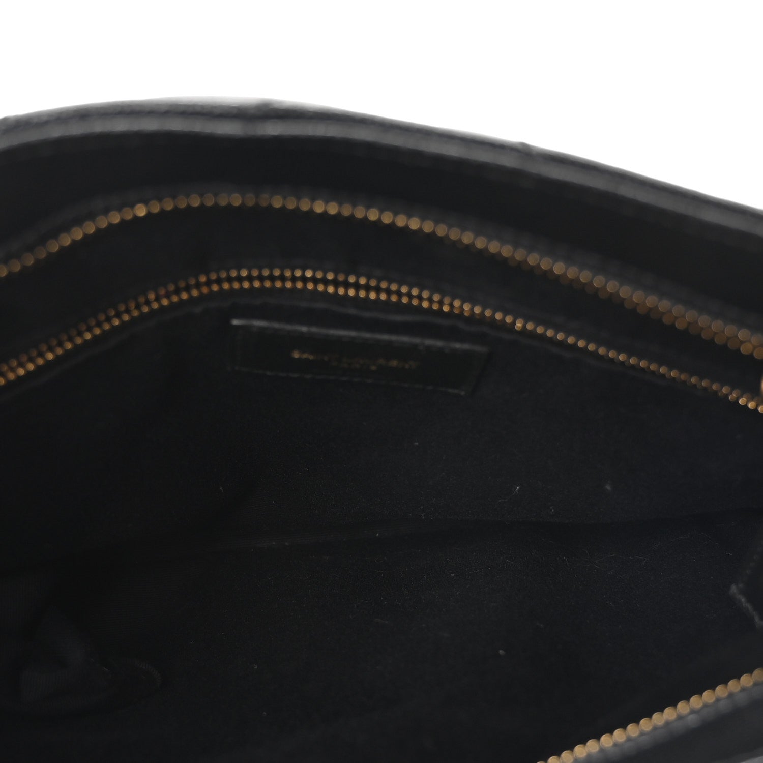 Saint Laurent Grain de Poudre Matelasse Chevron Medium Tribeca Shopping Bag Black 5 of 10