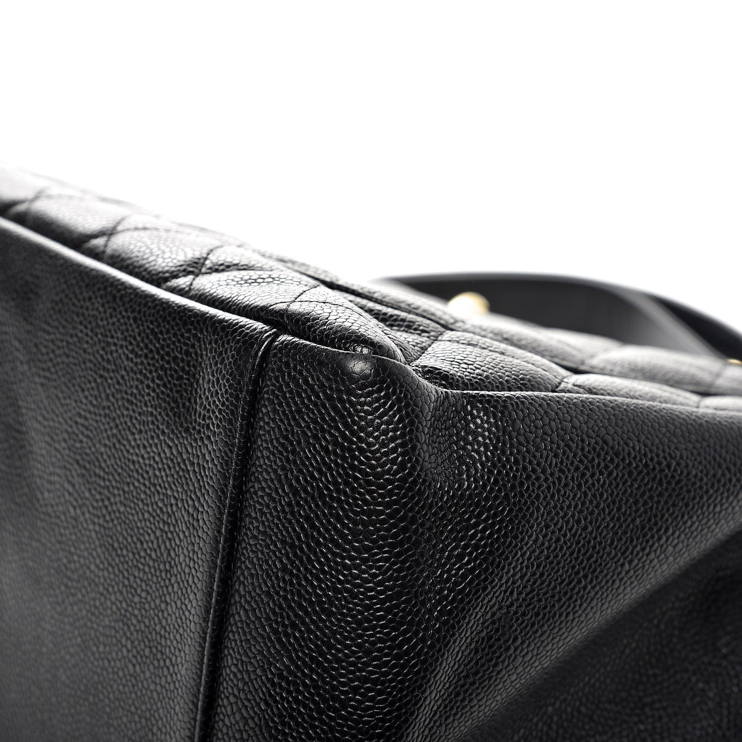 Caviar Quilted Grand Shopping Tote GST Black