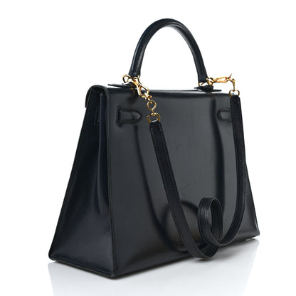 Hermes Box Kelly Sellier 32 Bleu Marine 3 of 12
