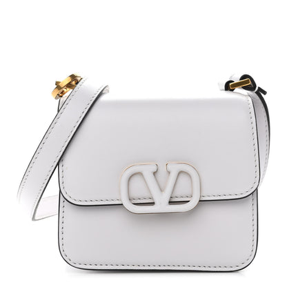 Valentino Garavani Smooth Calfskin Micro VSling Shoulder Bag White 1 of 9