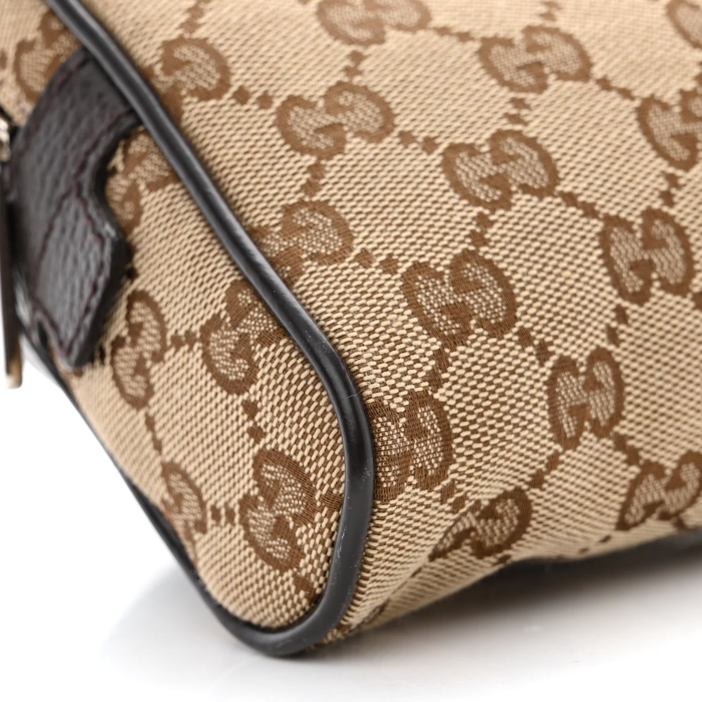 Monogram Dollar Calfskin Belt Bag Beige Ebony Testa di Moro Marrone Scuro
