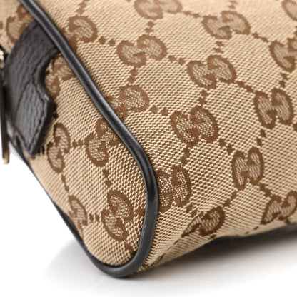 Gucci Monogram Dollar Calfskin Belt Bag Beige Ebony Testa di Moro Marrone Scuro 9 of 11