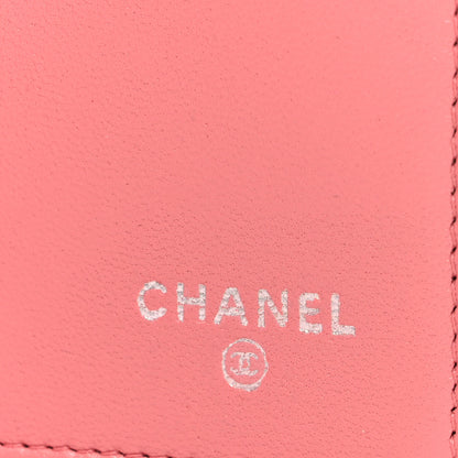 Chanel Lambskin Camellia Embossed Large Brilliant Flap Wallet Pink 6 of 8