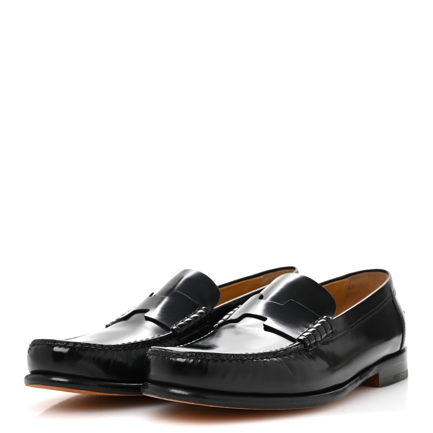 Hermes Calfskin Mens Kennedy Loafers 43 Black 4 of 10