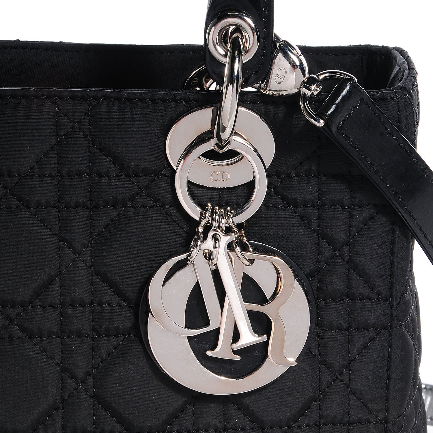 Christian Dior Nylon Cannage Medium Lady Dior Black 3 of 9