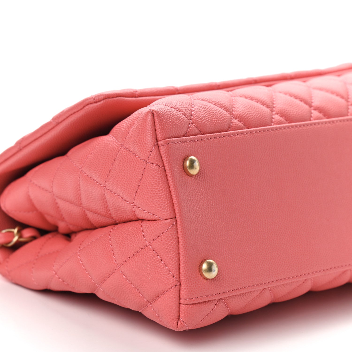 Chanel Caviar Quilted Small Coco Handle Flap Pink 8 of 9