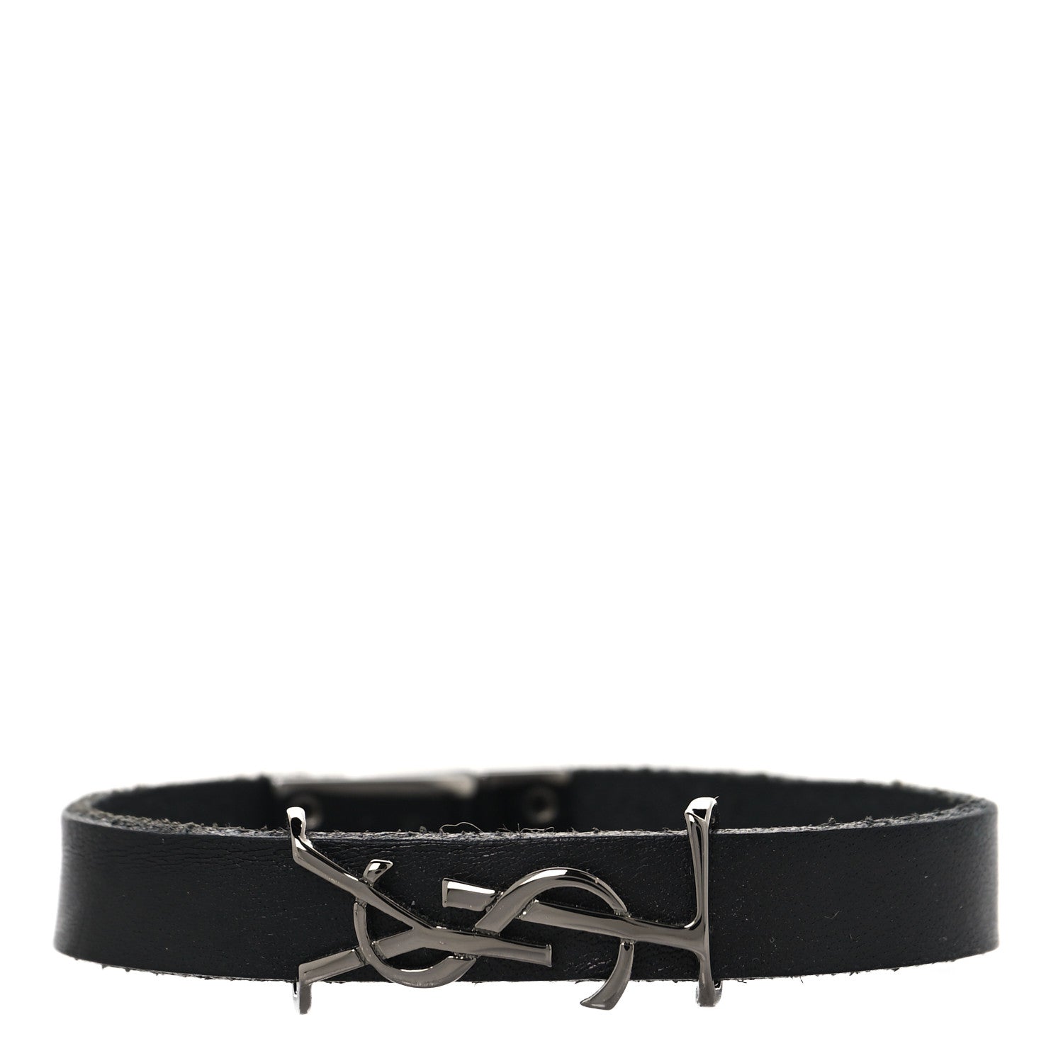 Saint Laurent Calfskin Opyum Bracelet S Black 1 of 8