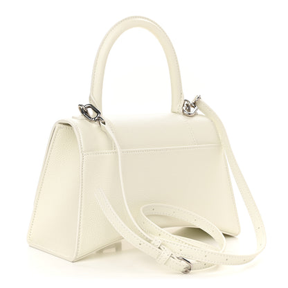 Balenciaga Grained Calfskin Small Hourglass Top Handle Bag White 3 of 9