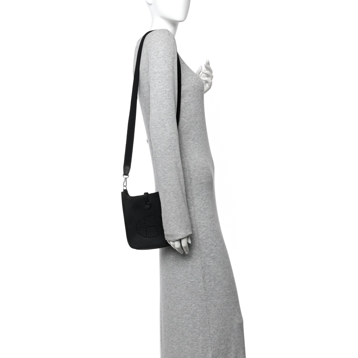 Hermes Taurillon Clemence Evelyne TPM Black 2 of 11