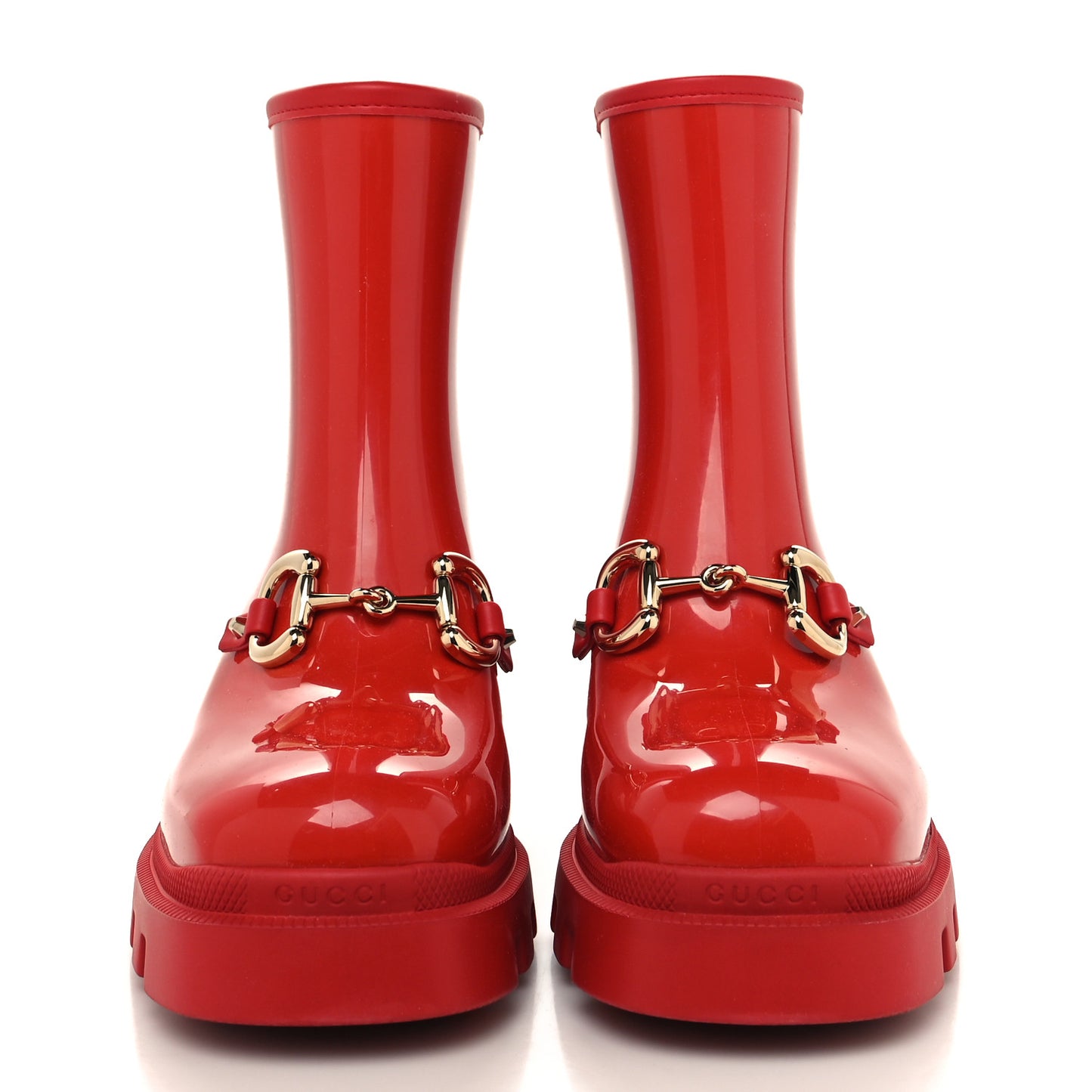 Rubber Womens Horsebit Ankle Boots 39 Maple Red