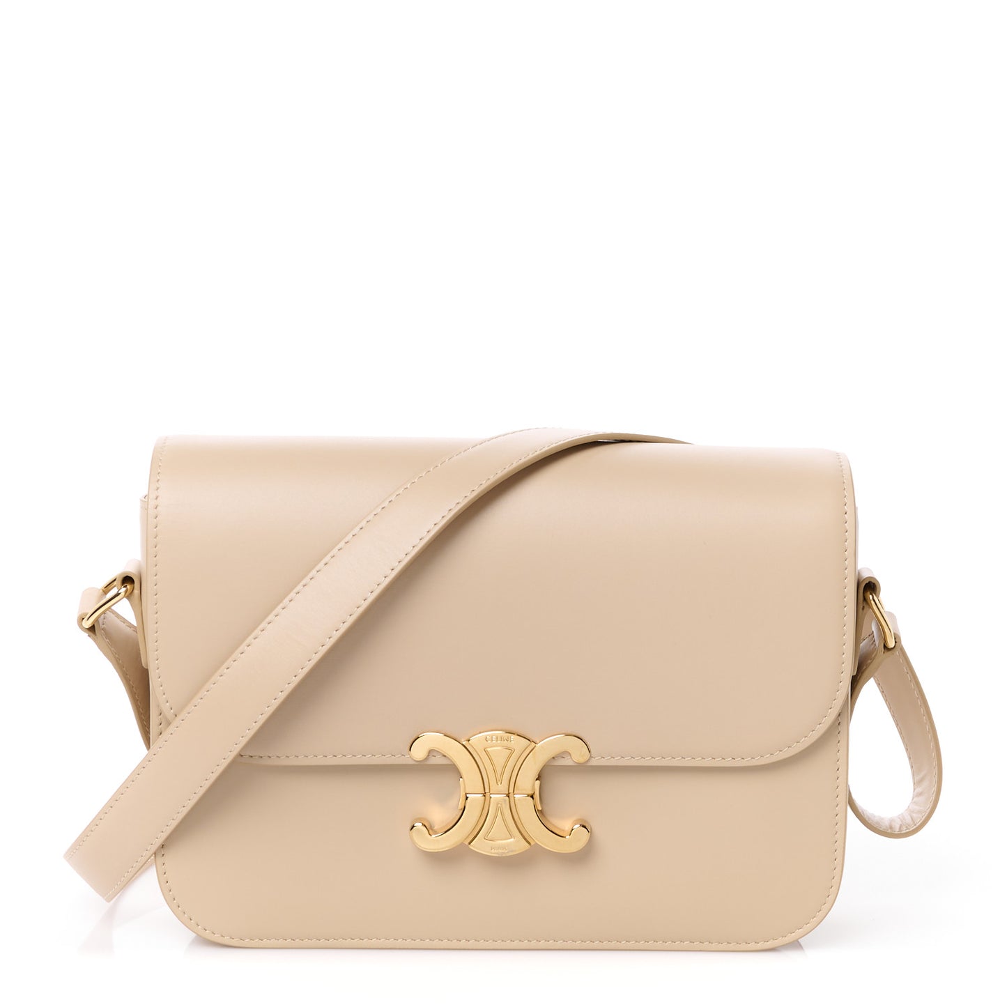 Shiny Calfskin Medium Triomphe Nude