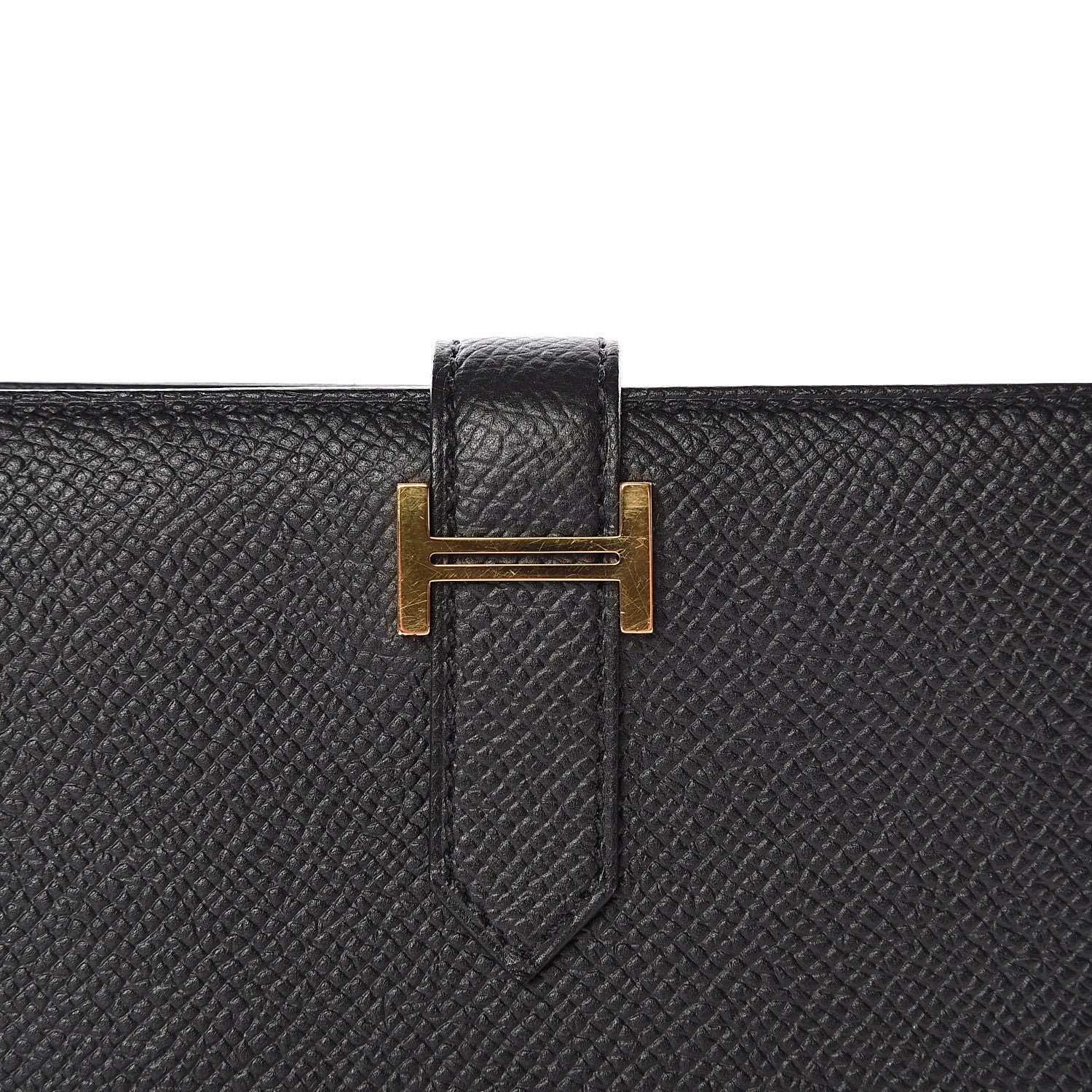 Hermes Epsom Bearn Compact Wallet Black 12 of 13