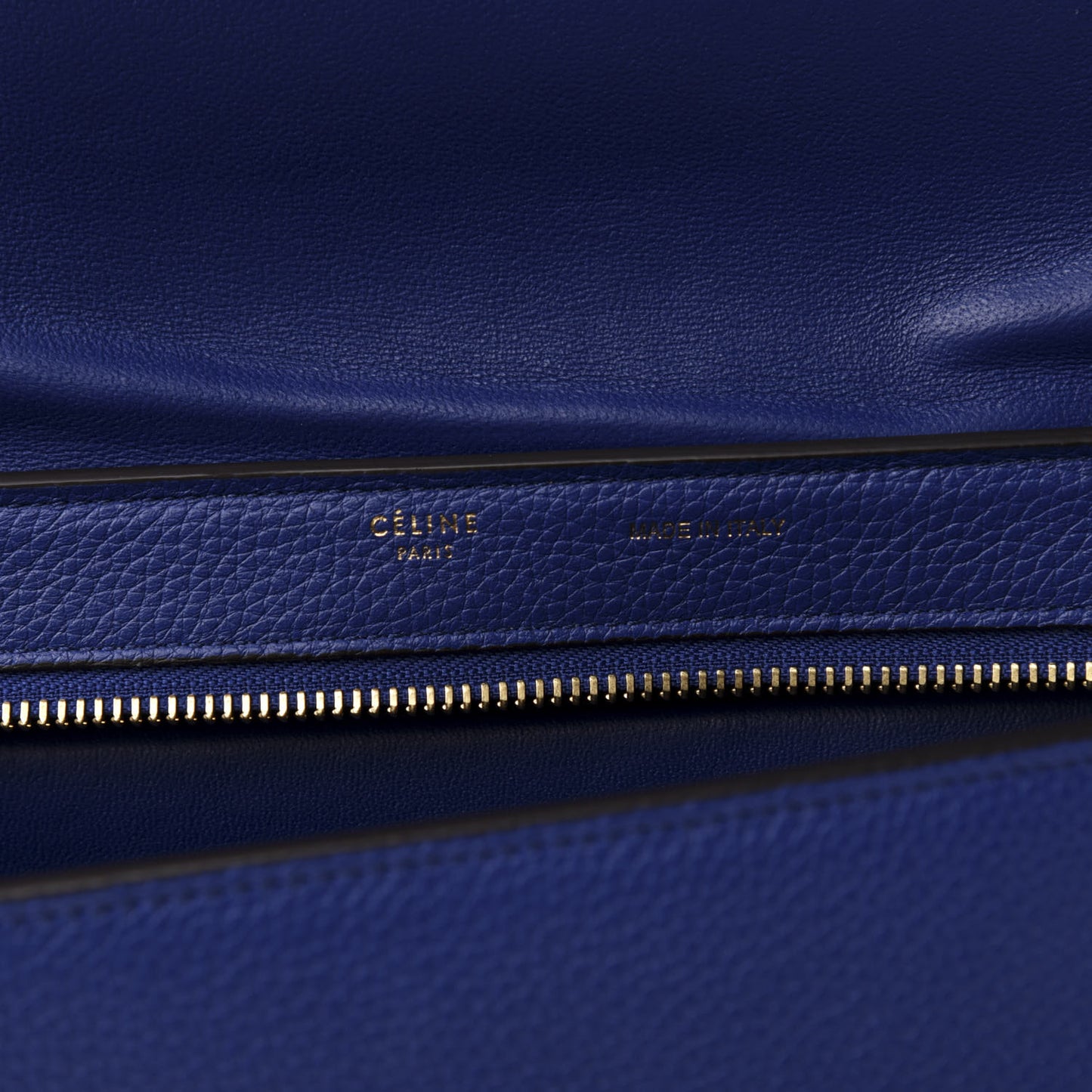 Drummed Calfskin Suede Small Trapeze Indigo