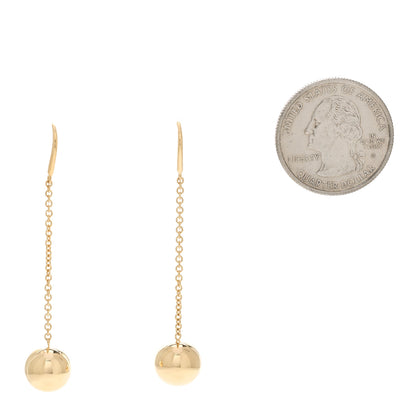 Tiffany 18K Yellow Gold 10mm HardWear Ball Hook Drop Earrings 2 of 5