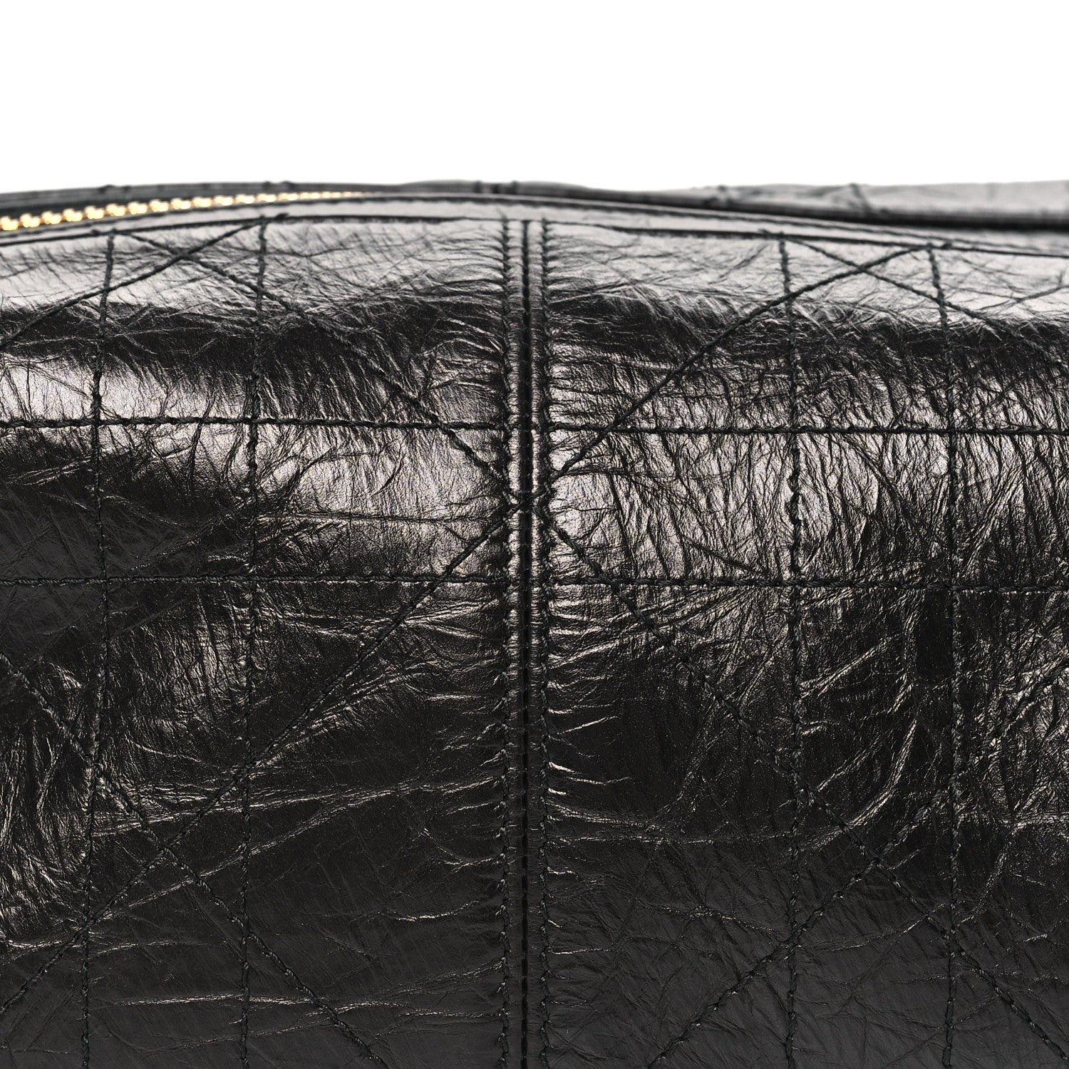 Christian Dior Crinkled Calfskin Macrocannage Medium D-Journey Bag Black 8 of 10