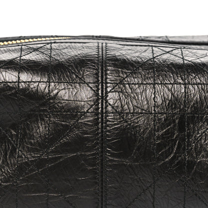 Christian Dior Crinkled Calfskin Macrocannage Medium D-Journey Bag Black 8 of 10