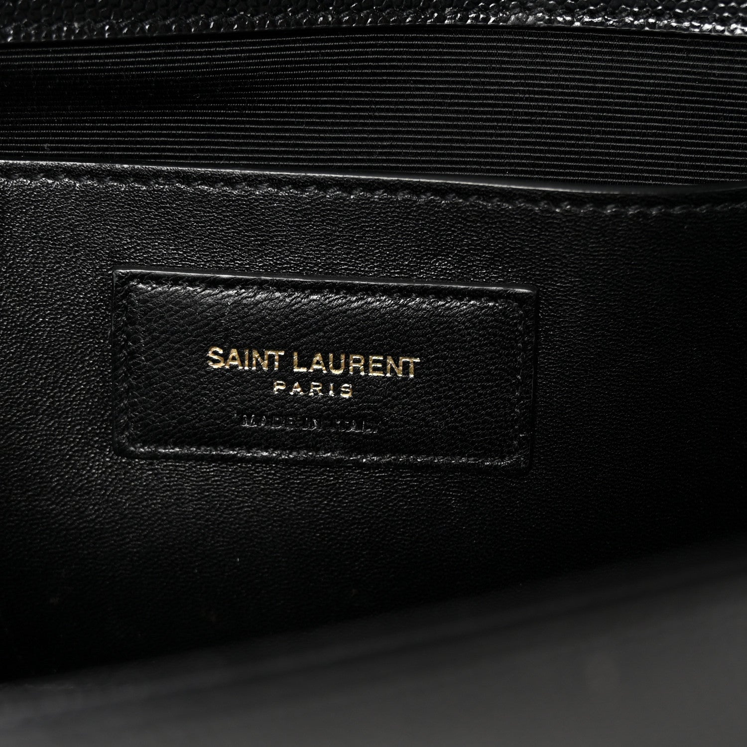 Saint Laurent Grain De Poudre Monogram Cassandre Clutch Black 6 of 6