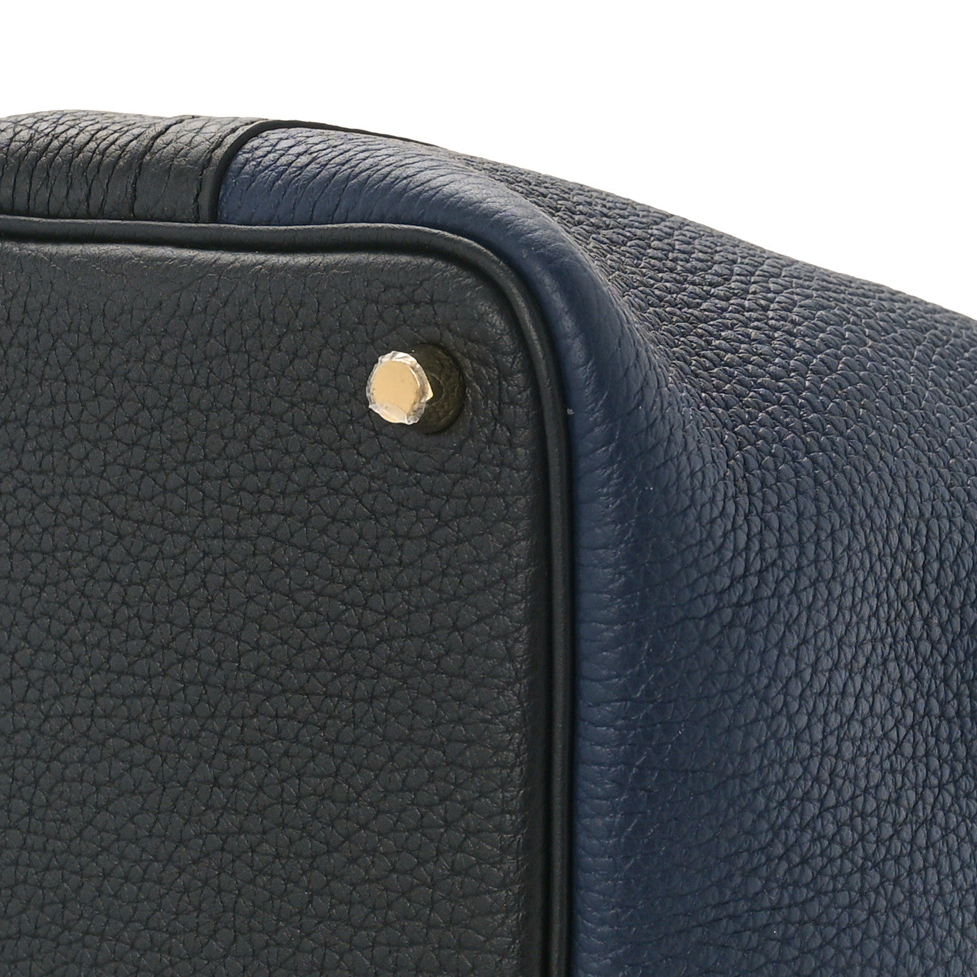 Hermes Taurillon Clemence Casaque Picotin Lock 18 PM Bleu Nuit Black Blue Frida 8 of 8