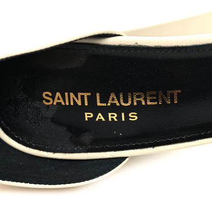 Saint Laurent Goatskin Jodie Platform Sandals 39 Ecru 8 of 9