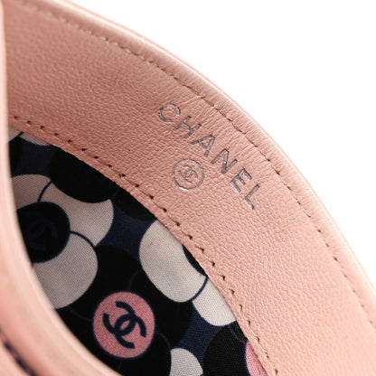 Chanel Lambskin Enamel Quilted Card Holder Pink 6 of 9