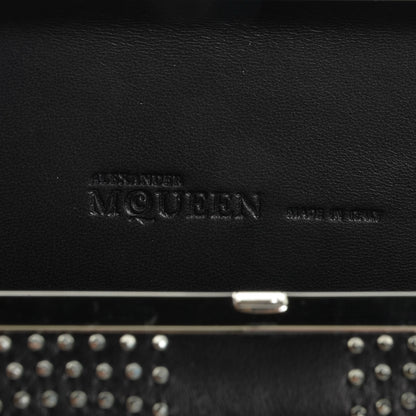 Alexander McQueen Nappa Studded Britannia Skull Box Clutch Black 6 of 7