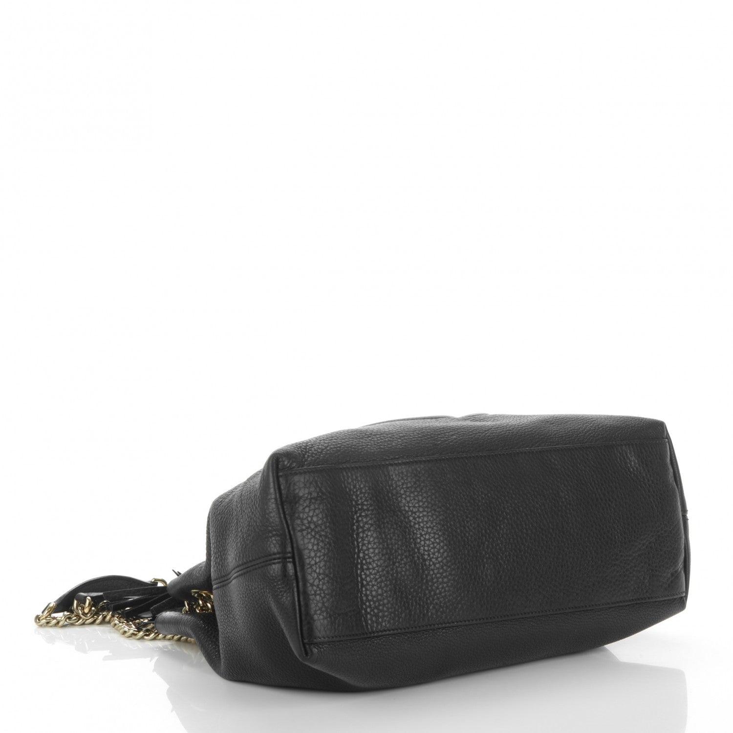 Gucci Pebbled Calfskin Medium Soho Chain Shoulder Bag Black 4 of 7