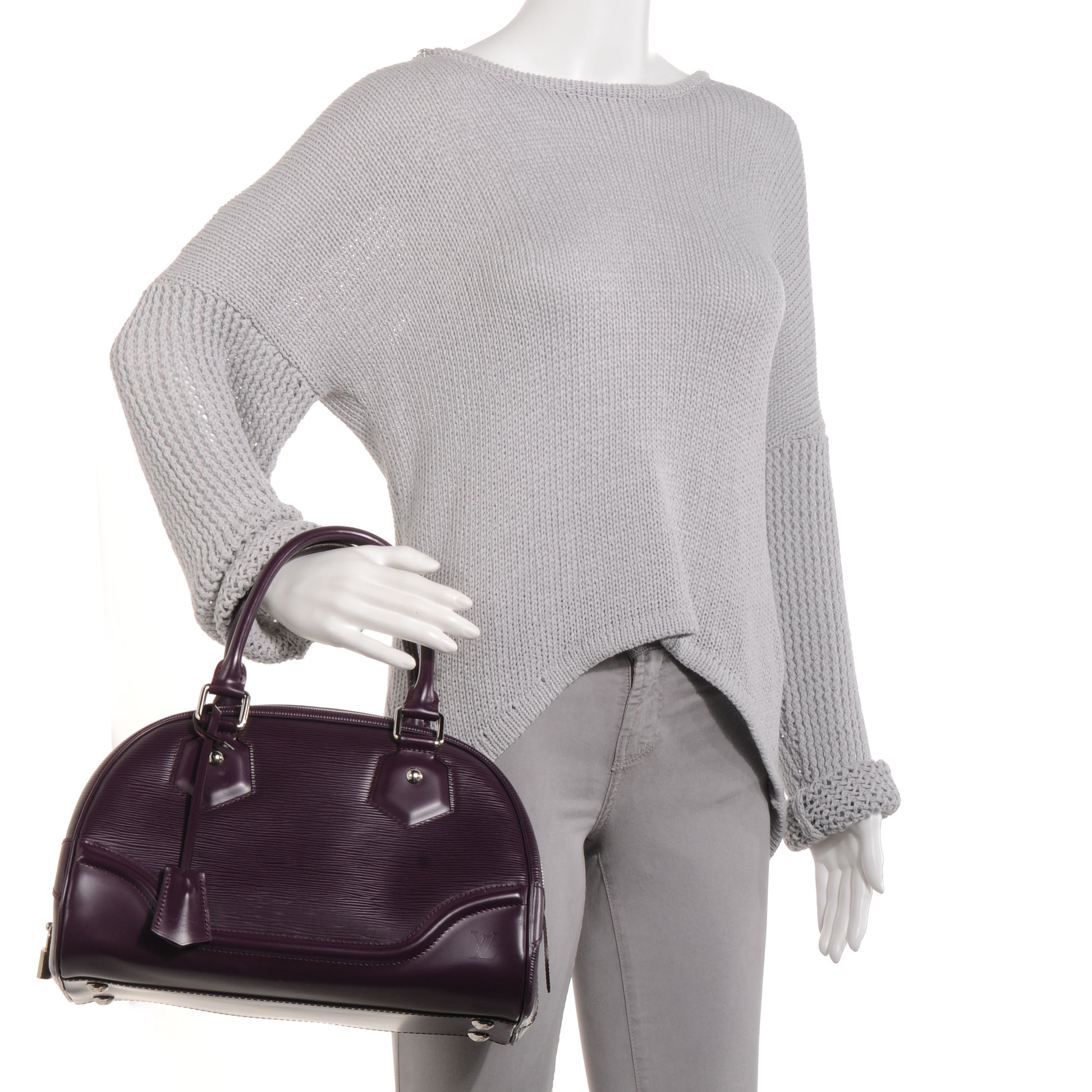 Louis Vuitton Epi Bowling Montaigne PM Cassis 2 of 7