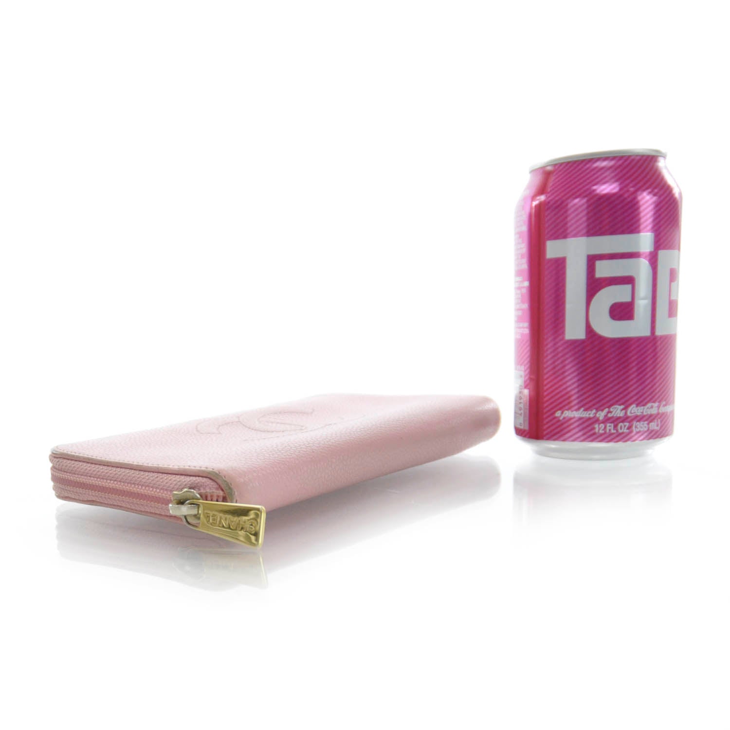 Chanel Caviar Zip Around Wallet Pink 2 of 8