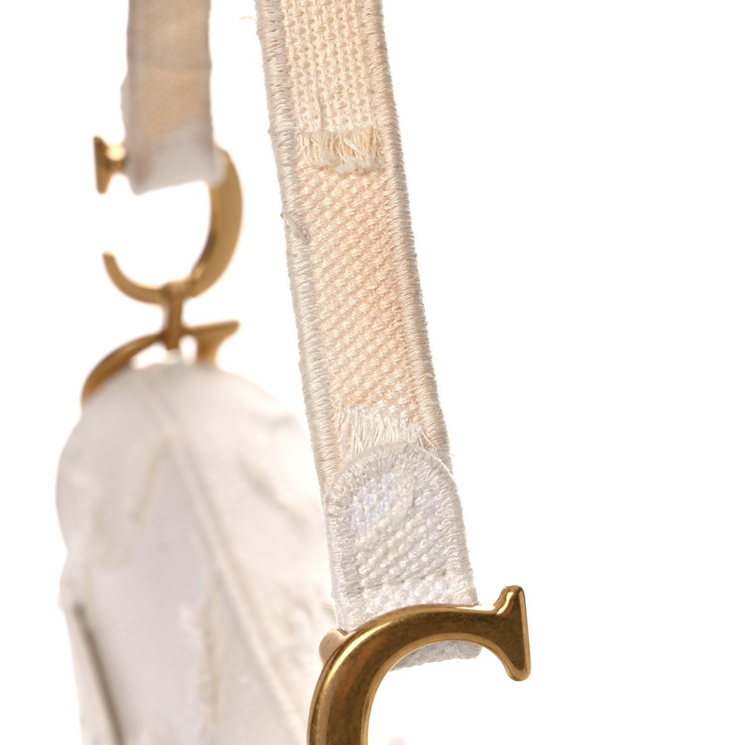 Christian Dior Canvas Embroidered Camouflage Saddle Bag White 22 of 28