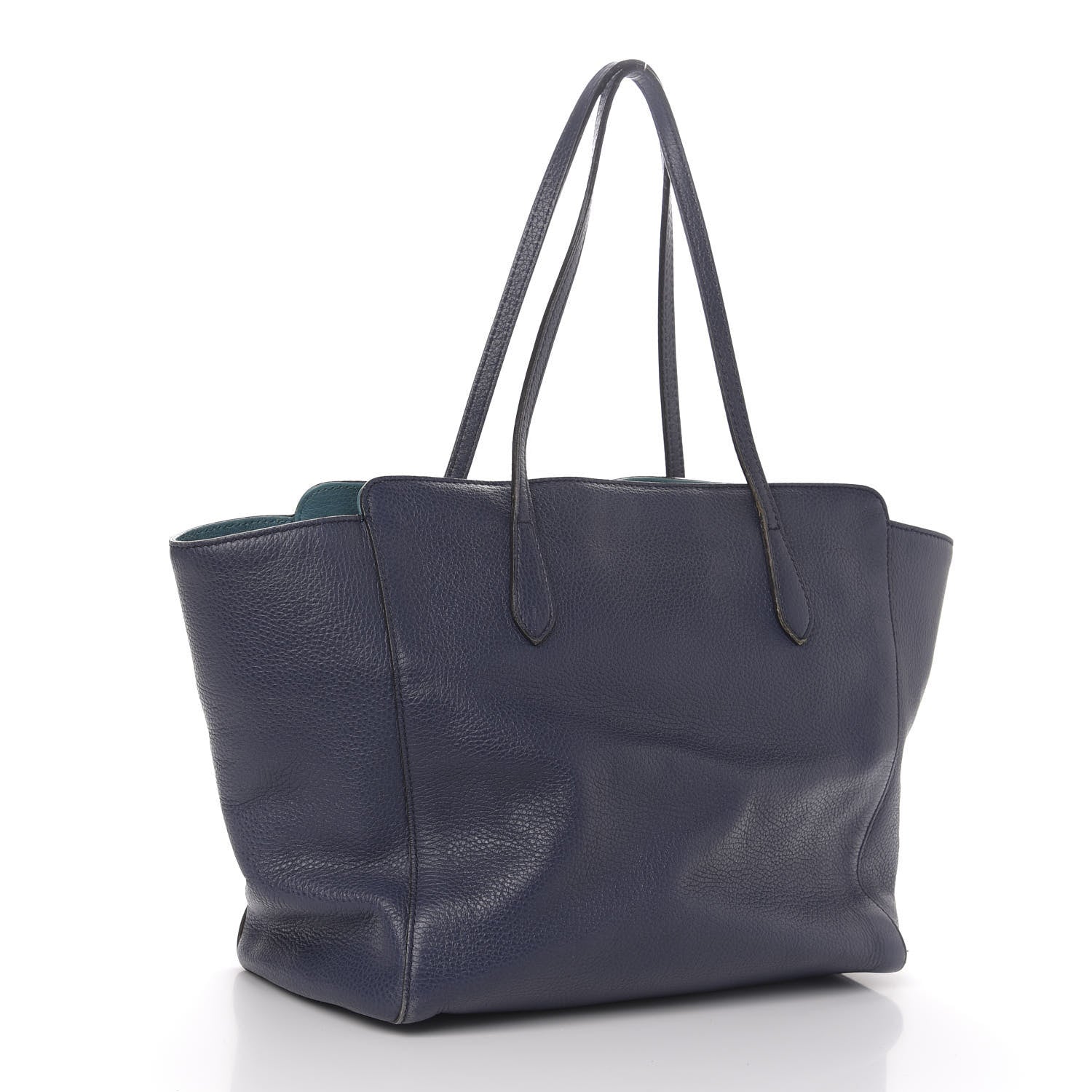 Gucci Dollar Calfskin Medium Swing Tote Marine Deep Cobalt 3 of 16