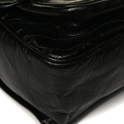 Saint Laurent Crinkled Calfskin Matelasse Monogram Large Niki Chain Satchel Black 10 of 14