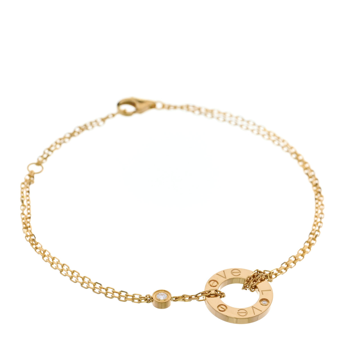 Cartier 18K Yellow Gold Diamond Love Bracelet 1 of 5