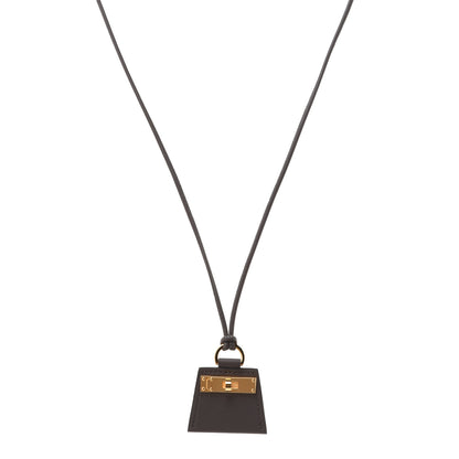 Hermes Swift Small Monpetitkelly Pendant Necklace Etain 1 of 8