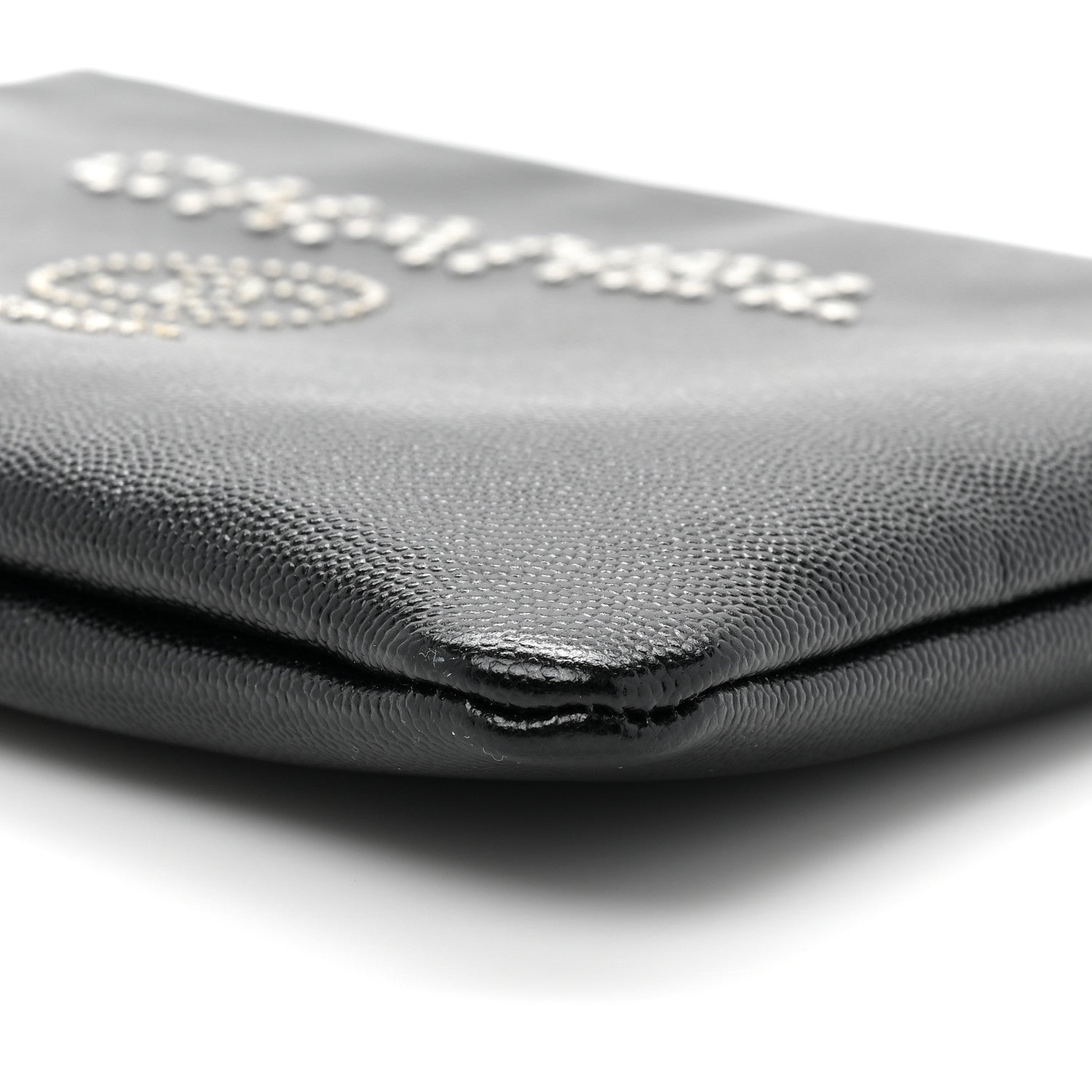 Chanel Caviar Studded Medium Deauville Pouch Black 7 of 9