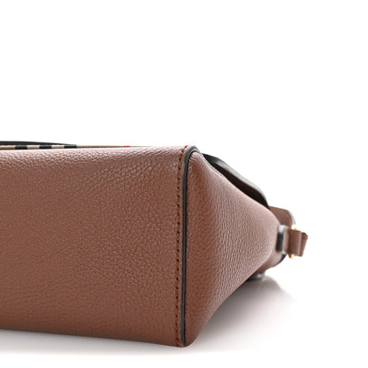 Burberry Calfskin Vintage Check Note Crossbody Bag Tan 10 of 10
