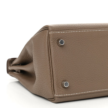 Hermes Togo Kelly Retourne 32 Etoupe 9 of 11