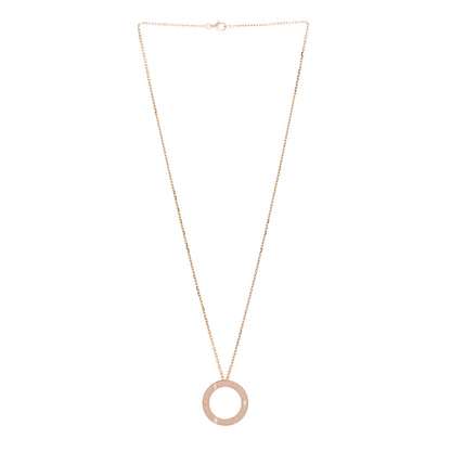 Cartier 18K Pink Gold 3 Diamonds LOVE Pendant Necklace 3 of 5