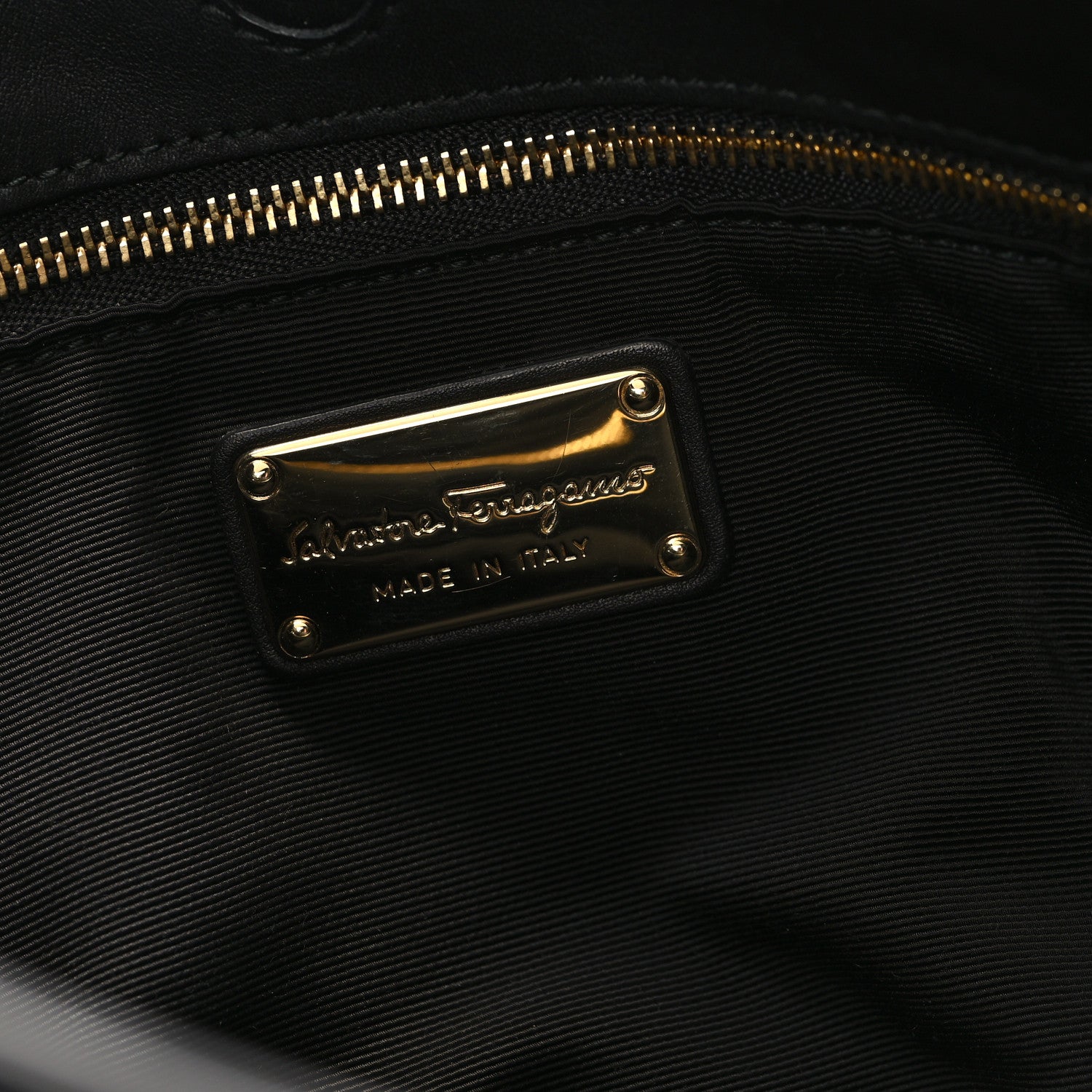 Salvatore Ferragamo Calfskin Elle Gancini Chain Hobo Black 6 of 9