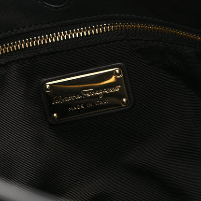 Salvatore Ferragamo Calfskin Elle Gancini Chain Hobo Black 6 of 9