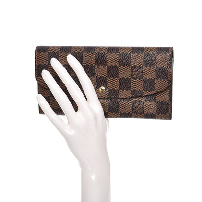 Louis Vuitton Damier Ebene Emilie Wallet 2 of 11