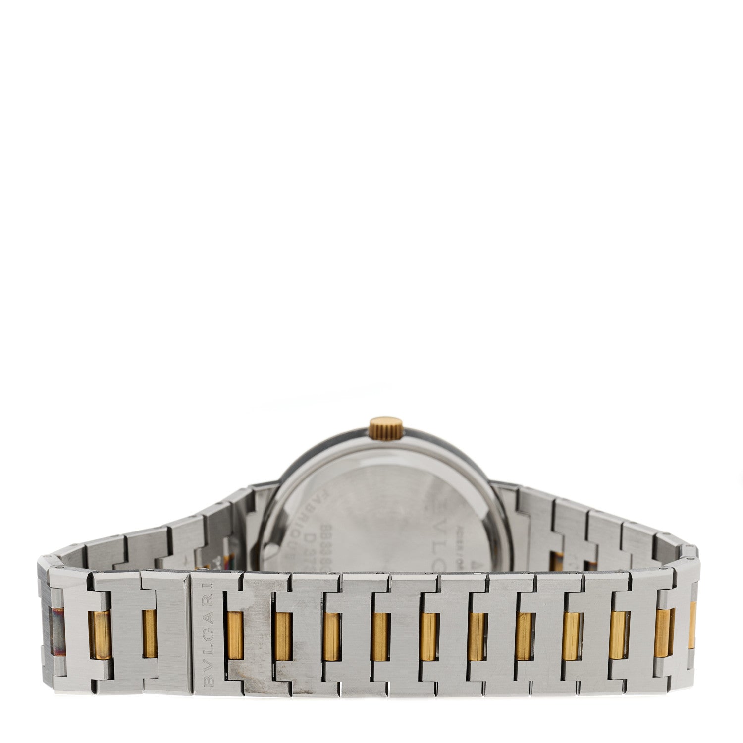 Bulgari Stainless Steel 18K Yellow Gold 33mm Automatic Watch Black 3 of 5