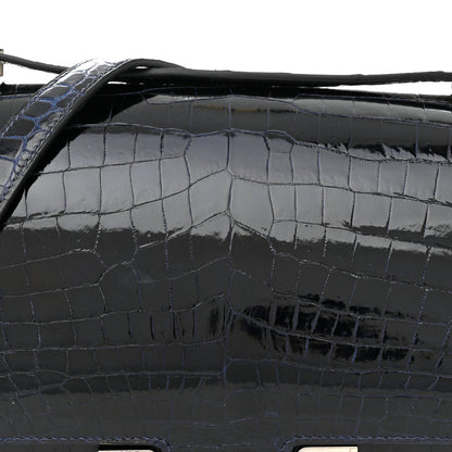 Hermes Shiny Niloticus Crocodile Constance 24 Bleu Marine 8 of 14