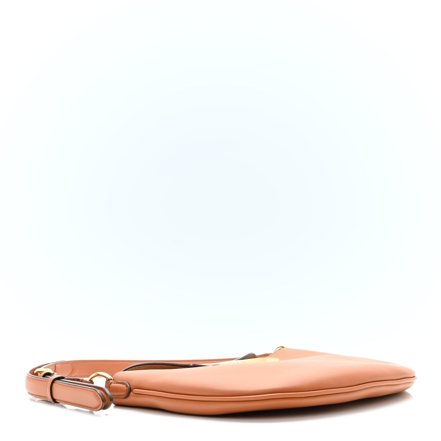 Vitello Grace Suede Small Croissant Hobo Brandy