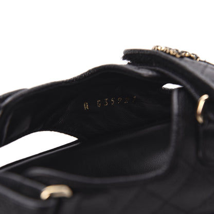 Chanel Grained Calfskin Velcro Dad Sandals 40 Black 8 of 10