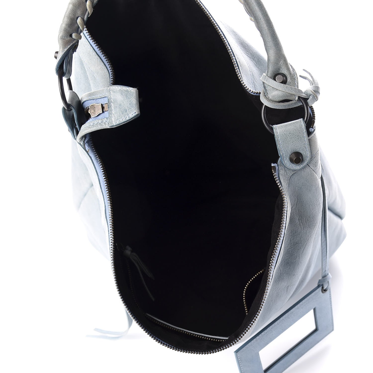 Balenciaga Agneau Classic Hardware Day Hobo Bleu Glacier 5 of 13