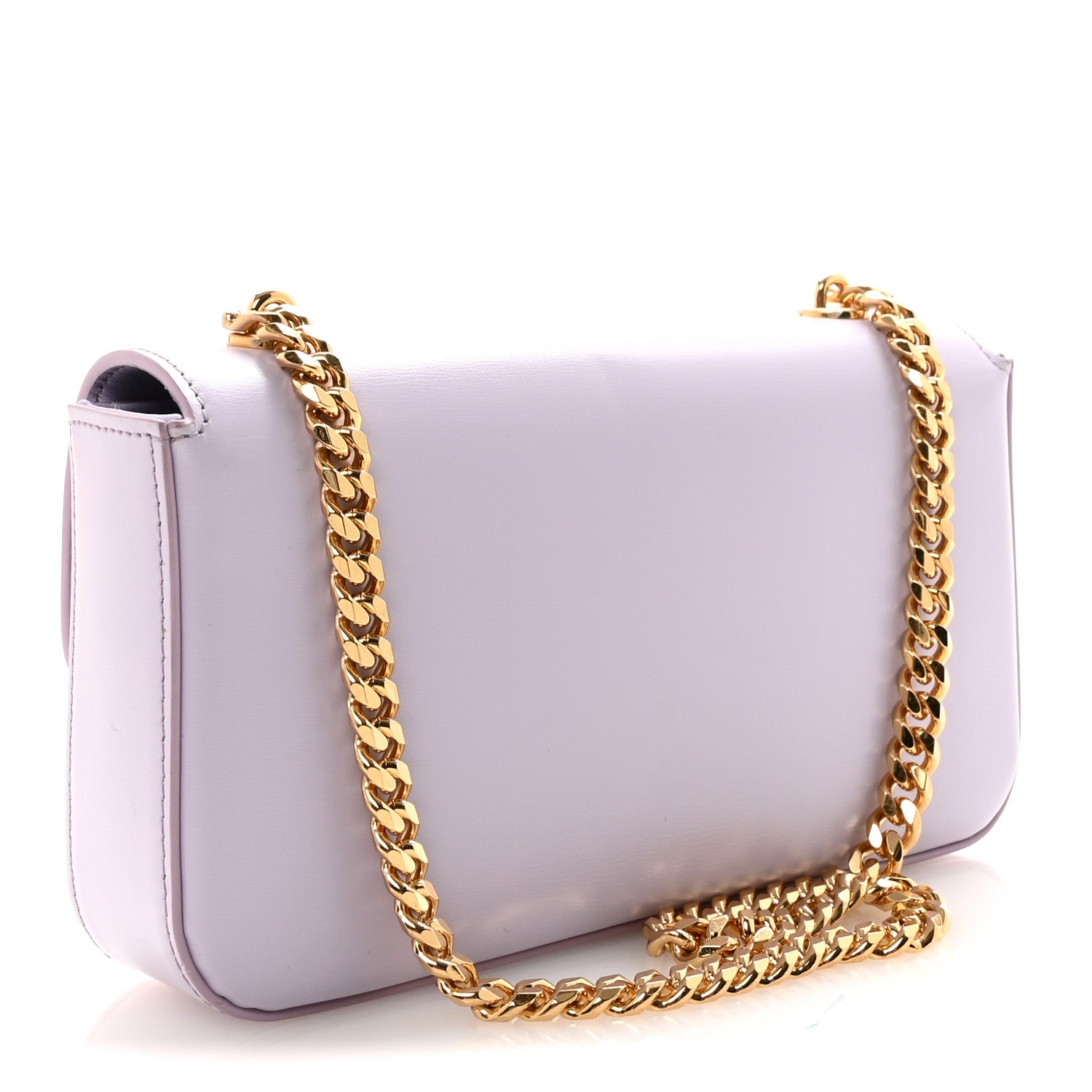 Celine Shiny Calfskin Triomphe Chain Shoulder Bag Light Lavender 3 of 11