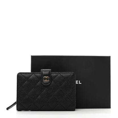 Chanel Caviar Quilted CC French Wallet Black 9 of 9