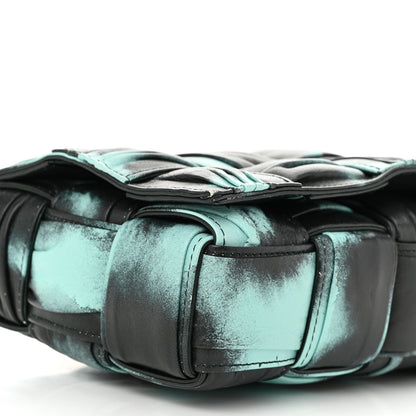Bottega Veneta Foulard Tie Dye Maxi Intrecciato Padded Cassette Crossbody Bag Celadon Inkwell 9 of 11