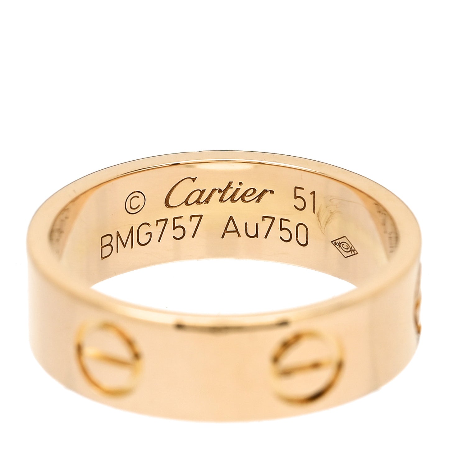 18K Yellow Gold 5.5mm LOVE Ring 51 5.75